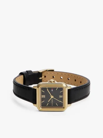 24-mm-Lederarmband-Damenuhr