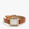 24-mm-Lederarmband-Damenuhr