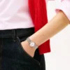 25-mm-Uhr mit ovalen Kristallakzenten 25-mm-Uhr mit ovalen Kristallakzenten