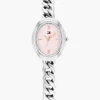 27-mm-Uhr mit strukturiertem ovalem Zifferblatt und Kettenarmband 27-mm-Uhr mit strukturiertem ovalem Zifferblatt und Kettenarmband