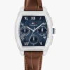 36-mm-Multifunktionsuhr mit Lederarmband