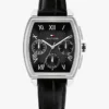36-mm-Multifunktionsuhr mit Lederarmband