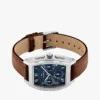 36-mm-Multifunktionsuhr mit Lederarmband