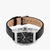 36-mm-Multifunktionsuhr mit Lederarmband