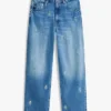 Allover Crest Mid-Rise Barrel Jeans Allover Crest Mid-Rise Barrel Jeans