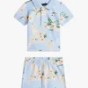 Baby-Set aus Polohemd und Shorts mit Blumenmuster