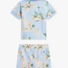 Baby-Set aus Polohemd und Shorts mit Blumenmuster