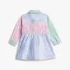 Babys-Stretch-Shirtkleid mit gemischten Streifen Babys-Stretch-Shirtkleid mit gemischten Streifen