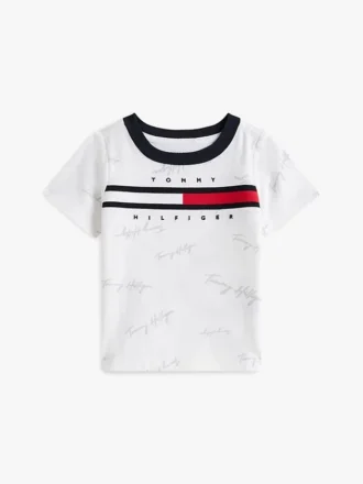 Babys-T-Shirt mit charakteristischem Flaggenstreifen-Logo