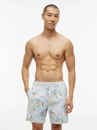 Badehose mit Blumenprint, 7″