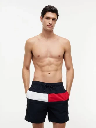 Badehose mit Flaggenlogo, 7″