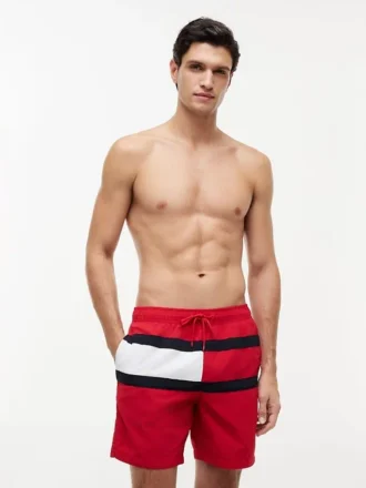 Badehose mit Flaggenlogo, 7″
