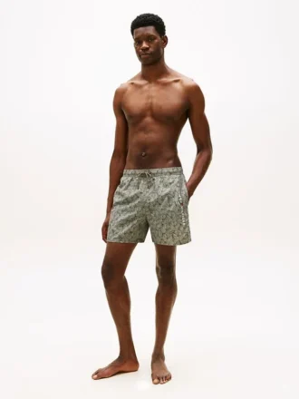 Badehose mit Palmblatt-Print, 7″