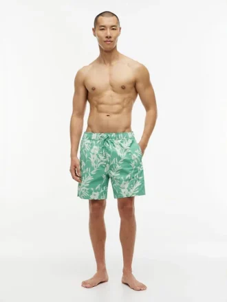 Badehose mit tropischem Print, 18 cm