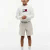 Baggy-Stretch-Chino-Shorts mit Gürtel für Kinder Baggy-Stretch-Chino-Shorts mit Gürtel für Kinder