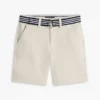 Baggy-Stretch-Chino-Shorts mit Gürtel für Kinder Baggy-Stretch-Chino-Shorts mit Gürtel für Kinder