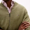 Baseball-Strickjacke aus Baumwolle mit Reißverschluss