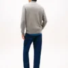 Baseball-Strickjacke aus Baumwolle mit Reißverschluss