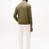 Baseball-Strickjacke aus Baumwolle mit Reißverschluss