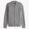 Baseball-Strickjacke aus Baumwolle mit Reißverschluss