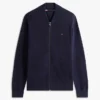 Baseball-Strickjacke aus Baumwolle mit Reißverschluss