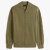 Baseball-Strickjacke aus Baumwolle mit Reißverschluss