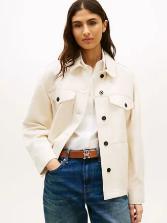 Übergroße Utility-Hemdjacke aus Twill Übergroße Utility-Hemdjacke aus Twill
