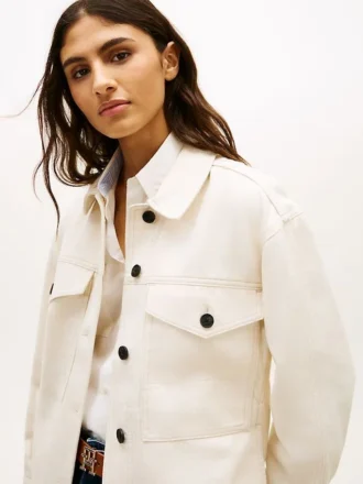 Übergroße Utility-Hemdjacke aus Twill Übergroße Utility-Hemdjacke aus Twill