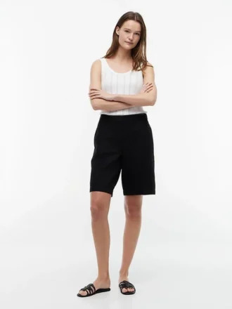 Bermudashorts aus Leinenmischung (28 cm)