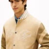 Bestickte Varsity-Jacke aus Wildleder