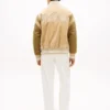 Bestickte Varsity-Jacke aus Wildleder