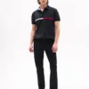 Besticktes Polohemd mit Streifen in Regular Fit