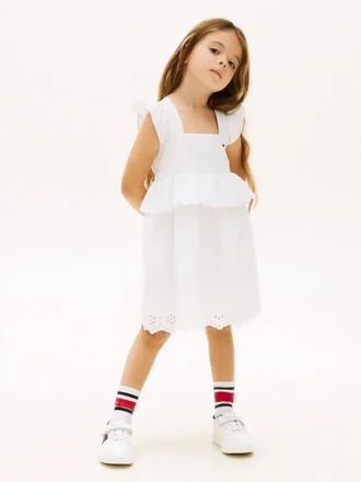 Besticktes Rüschenkleid für Kinder