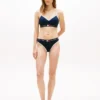 Bikini-Slip aus gerippter Stretch-Baumwolle