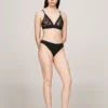 Bikini-Slip aus Strick mit Spitze