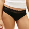 Bikini-Slip mit Spitzenbesatz, 3er-Pack