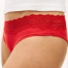 Bikini-Slip mit Spitzenbesatz, 3er-Pack