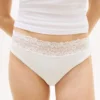 Bikini-Slip mit Spitzenbesatz, 3er-Pack