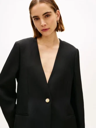 Blazer aus Leinenmischung in lockerer Passform