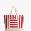 Canvas-Tragetasche mit maritimen Streifen Canvas-Tragetasche mit maritimen Streifen