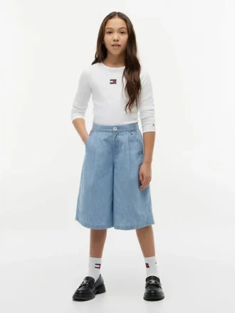 Chambray-Bermudashorts für Kinder