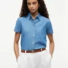 Chambray-Hemd mit Puffärmeln Chambray-Hemd mit Puffärmeln