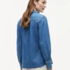 Chambray-Hemd mit Puffärmeln Chambray-Hemd mit Puffärmeln