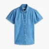 Chambray-Hemd mit Puffärmeln Chambray-Hemd mit Puffärmeln