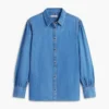 Chambray-Hemd mit Puffärmeln Chambray-Hemd mit Puffärmeln