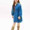 Chambray-Hemdkleid für Kinder