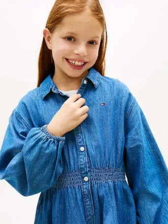 Chambray-Hemdkleid für Kinder