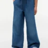 Chambray-Hose mit weitem Bein für Kinder