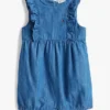 Chambray-Latzhose mit Rüschen für Babys