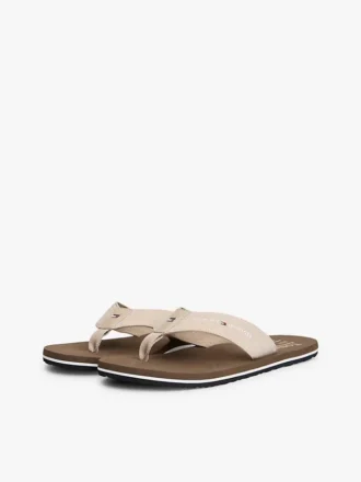 Chambray-Leinen-Flip-Flops